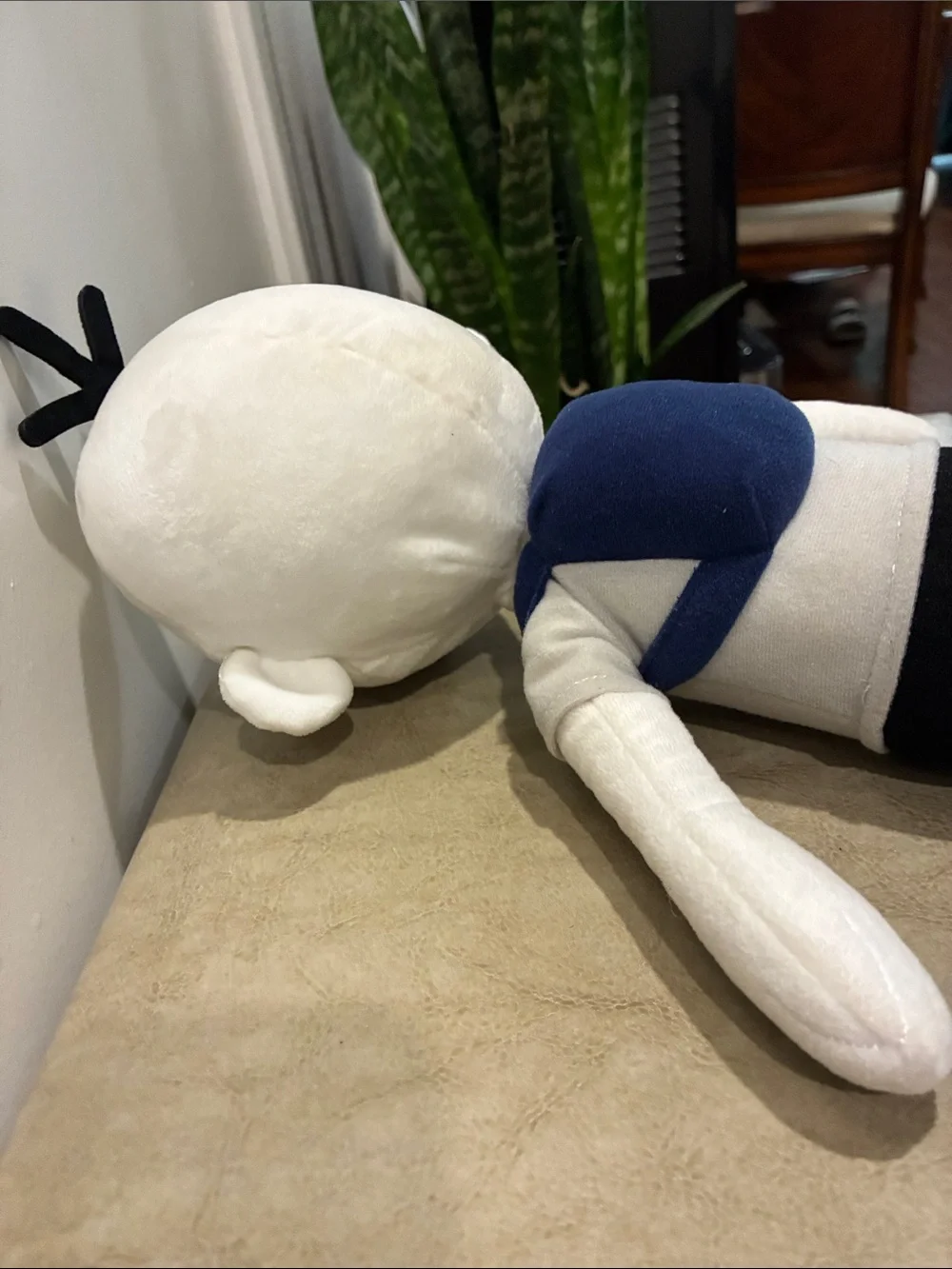 Kohl's White Plush Character with Red Shoes and Black Details